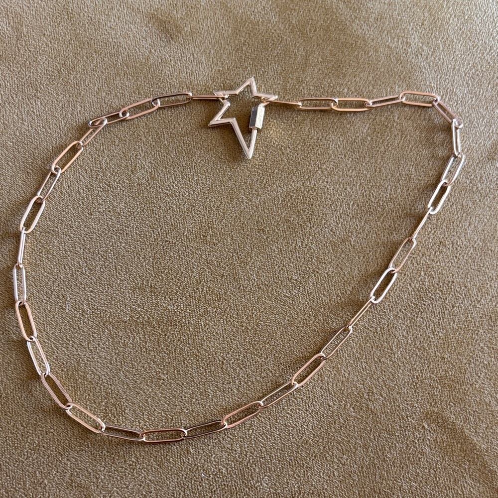 Gold Star Paperclip Handmade Necklace